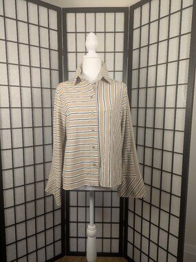 Minimalist Striped Blouse | Scandinavian Design | Sz 6